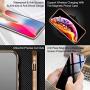 Magnetic Case for iPhone 7 Plus/8 Plus, Anti Peep Magnetic Double-Sided Privacy Screen Protector Clear Back Metal Bumper Antipeep Cases Anti Peeping 2 Sided Cover for iPhone 7 Plus/8 Plus-Gold