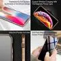 Magnetic Case for iPhone 7 Plus/8 Plus, Anti Peep Magnetic Double-Sided Privacy Screen Protector Clear Back Metal Bumper Antipeep Cases Anti Peeping 2 Sided Cover for iPhone 7 Plus/8 Plus-Gold