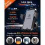 VANMASS Car Phone Mount, Universal Cell Phone Holder for Car Dashboard, Windshield, Air Vent with One-Click Release Button, Compatible with iPhone, Samsung, Google, LG, HTC & More Smartphone
