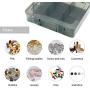 Upgrade 2 Pack Plastic Storage Organizer Box, Storage Container, Jewelry Organizer, Parts Storage Box with Dividers for Crafts, Beads, Buttons, Ornaments, Metal Parts, and More (9 Grids 2 Pack)