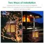 TomCare Solar Lights Metal Solar Lantern Flickering Flame Outdoor Hanging Lanterns Lighting Heavy Duty Waterproof Solar Powered LED Flame Umbrella Lights for Garden Patio Pathway Deck Yard, 2 Pack