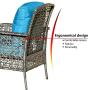 ovios 4 PCs Patio Furniture Sets All Weather Water-Resistant and UV Resistant Rattan Wicker Deep Seating Outdoor Sofa Conversation Set with Cushions,Table (Gray Wicker + Blue Cushion) ovios 4 PCs Patio Furniture Sets All Weather Water-Resistant and UV Resistant Rattan Wicker Deep Seating Outdoor Sofa Conversation Set with Cushions,Table (Gray Wicker + Blue Cushion)