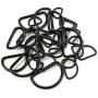 Metal D Ring Non Welded D-Rings Electroplated Black 1 Inch (100 Pack)