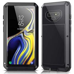 Galaxy Note 9 Case,Lilycase Armor Heavy Duty Hybrid Aluminum Metal Shockproof Military Shockproof Hard Cover for Samsung Galaxy Galaxy Note 9 Newest - Black