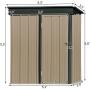 5 x 3 Outdoor Metal Storage Shed, Steel Utility Tool Storage House with Door & Lock, for Backyard Garden Patio Lawn