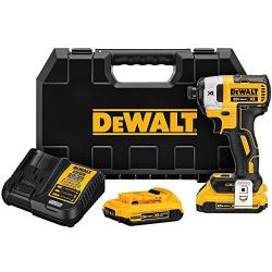 DEWALT 20V MAX XR Impact Driver Kit, Brushless, 3-Speed, 1/4-Inch, 2.0-Ah (DCF887D2)