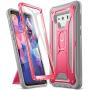 YOUMAKER Kickstand Case for Galaxy Note 9, Full Body with Built-in Screen Protector Heavy Duty Protection Shockproof Rugged Cover for Samsung Galaxy Note 9 6.4 Inch - Pink