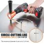 Double Head Sheet Metal Cutter, Versatile Nibbler Drill Attachment for Straight Curve and Circle Cutting, Maximum 14 Gauge Steel, Perfect for Home DIY and Car Repair