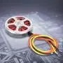 Ginyia Brushless Motor, 5010-360KV 1PCS Metal Outdoor Big Load Multiaxis Thick Line Hollow Cover Double Bearing Brushless Motor
