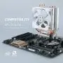 ABKONCORE LED CPU Cooler White CT407W with 92mm PWM Silent Fan, 4 Continuous Direct Contact Heatpipes, Rainbow Spectrum LED CPU Fan for LGA1151/1200, AM4/Ryzen ABKONCORE LED CPU Cooler White CT407W with 92mm PWM Silent Fan, 4 Continuous Direct Contact Heatpipes, Rainbow Spectrum LED CPU Fan for LGA1151/1200, AM4/Ryzen