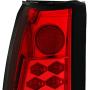 For 88-98 Chevy C/K Series Pickup Truck GMC Sierra Rear Red Clear LED Tail Lights Brake Lamps Pair