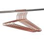 10 Sturdy Cooper Rose-Gold Metal Coat Hangers Heavy Duty Suit Hangers (10)