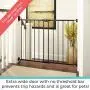 Toddleroo by North States 47.85'' Wide Easy Swing & Lock Baby Gate: Ideal for Wider Areas and stairways. Hardware Mount. Fits Openings 28.68'' - 47.85'' Wide (31'' Tall, Matte Bronze)
