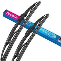 Windshield Metal Frame Wiper Blades 26'' + 20'' Car Front Window U J Hook Bracketless Beam Wiper Blade（set of 2)