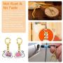Roctee 120 Pcs Key Chain Clip D Snap Hook Split Metal Keychain with Chain, Keychain Parts Hardware with Open Jump Ring and Connector, DIY Crafts Key Ring (Gold)