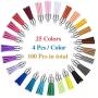 300 Pieces Keychain Making Kit, 100 Leather Keychain Tassels Bulk with 100 Keychain Rings with Chain and 100 Jump Rings for Christmas DIY Keychain Acrylic Crafts