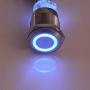ESUPPORT Momentary 19mm 12V 5A Blue LED Light Angel Eye Metal Push Button Toggle Switch Socket Plug Wire Home Office
