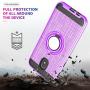Galaxy J3 2018/J3 Eclipse 2/J3 Orbit/J3 Achieve/Express Prime 3/J3 Prime 2/Amp Prime 3 Case HD Phone Screen Protector,Ymhxcy 360 Stand & Dual Layer Back Cover for Galaxy J3 Emerge 2018-ZH Purple