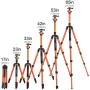 MACTREM Professional Camera Tripod with Phone Mount, 62'' DSLR Tripod for Travel, Super Lightweight and Reliable Stability, Ball Head Tripod Detachable Monopod with Carry Bag (Orange)
