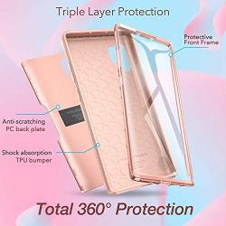 YOUMAKER Case for Galaxy Note 10 Plus, Built-in Screen Protector Work with Fingerprint ID Heavy Duty Full Body Shockproof Cover for Samsung Galaxy Note 10 Plus 6.8 Inch - Rose Gold/Pink