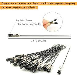 MAY.T Model Painting Alligator Clip Sticks 40PCS with Stand Base 2PCS for Airbrush Hobby Model Parts