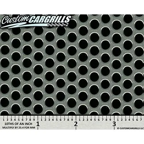 CCG 6''x36'' Small Perforated Grill Mesh Sheet - Silver CCG 6''x36'' Small Perforated Grill Mesh Sheet - Silver