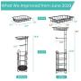 [Upgrade] Toilet Paper Holder Stand Bathroom Tissue Holders Free Standing with Top Shelf Storage Mega Rolls/ Phone/Wipe-Bronze