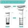 [Upgrade] Toilet Paper Holder Stand Bathroom Tissue Holders Free Standing with Top Shelf Storage Mega Rolls/ Phone/Wipe-Bronze