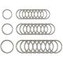 30pcs Key Rings,304 Stainless Steel 3 Sizes Round Key Chain Rings,(Silver, 3/4 Inch, 1 Inch and 1.25 Inch)