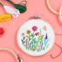 Caydo 6 Pieces Embroidery Hoop Set Bamboo Circle Cross Stitch Hoop Ring 4 inch to 10 inch for Embroidery and Cross Stitch