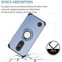 AYMECL Case for LG K20 Plus Case,LG Harmony/K20/K20V/VS501/K10 2017/Grace LTE Case with HD Screen Protector,360 Degree Rotating Ring Holder Travel Case Scratchproof Cover for LG LV5-SH Metal Slate