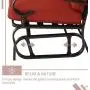 Oakmont Outdoor Loveseat Patio Swing Rocking Glider 2 Seats Metal Furniture Set (Red) Oakmont Outdoor Loveseat Patio Swing Rocking Glider 2 Seats Metal Furniture Set (Red)