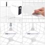 SONGMICS Wire Cube Storage, 20-Cube Modular Rack, Storage Shelves, PP Plastic Shelf Liners Included, 48.4'' L x 12.2'' W x 60.2'' H White ULPI45W