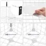 SONGMICS Wire Cube Storage, 20-Cube Modular Rack, Storage Shelves, PP Plastic Shelf Liners Included, 48.4'' L x 12.2'' W x 60.2'' H White ULPI45W SONGMICS Wire Cube Storage, 20-Cube Modular Rack, Storage Shelves, PP Plastic Shelf Liners Included, 48.4'' L x 12.2'' W x 60.2'' H White ULPI45W