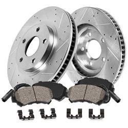 Callahan CDS02240 FRONT 330mm D/S 5 Lug [2] Rotors + Ceramic Brake Pads + Hardware [ fit Mercedes Benz GLK250 GLK350 ]