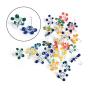 Small Glass Daisy Flower Beads, Premium Quality Hand Blown Glass Stem Filters (25+5 Pack)