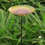 MUMTOP Glass Bird Bath,Garden Outdoor Birdbaths Birdfeeder with Metal Stake Sunflower