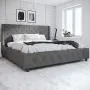 CosmoLiving Mercer Upholstered Bed - King - Grey Linen CosmoLiving Mercer Upholstered Bed - King - Grey Linen