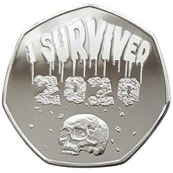 Pacoco I Survived 2020 Commemorative Coins, 2020 Commemorative Coins Double-Sided Commemorative Metal Coins A Year to Remember 2020 for Friends Family Collectors - 1PCS, US Shipping