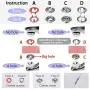 200 Sets Snap Fasteners Kit Tool, Metal Snap Buttons Rings with Fastener Pliers Press Tool Kit for Clothing 10 Colors 9.5mm by cenoz 200 Sets Snap Fasteners Kit Tool, Metal Snap Buttons Rings with Fastener Pliers Press Tool Kit for Clothing 10 Colors 9.5mm by cenoz