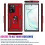 Yerebel Galaxy Note 20 Ultra Case 2020 6.9 inch, [Military Grade] [Metal Ring][Magnetic Support] Defender Heavy Duty Armor Cover for Samsung Galaxy Note 20 Ultra (red)