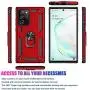 Yerebel Galaxy Note 20 Ultra Case 2020 6.9 inch, [Military Grade] [Metal Ring][Magnetic Support] Defender Heavy Duty Armor Cover for Samsung Galaxy Note 20 Ultra (red)