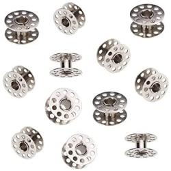 Tinksky 20pcs 20mm Diameter Domestic Sewing Machine Metal Bobbins for Brother Singer Toyota Janome (Silver)