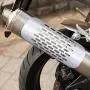 Cobella Universal Motorcycle Metal Exhaust Heat Shield Silver Straight Pattern Heel Guard Exhaust Muffler Pipe Cover Cobella Universal Motorcycle Metal Exhaust Heat Shield Silver Straight Pattern Heel Guard Exhaust Muffler Pipe Cover