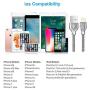 Lightning Cable,[MFi Certified]Fantany Durable Metal USB Lightning Charging Cable for iPhone 12,12 Mini,12 Pro,12 Pro Max,11,11 Pro,11 Pro Max,SE,iPad Mini,iPad Air,iPod Touch (3.3ft, Silver)