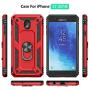 SUSAA Galaxy J7 2018 Case,Samsung Galaxy J7 Aero/J7 Top/J7 Crown/J7 Aura/J7 Refine/J7 Star/J7 Eon Case, 360 Degree Rotating Ring Holder Kickstand Case for Galaxy J7 2018 Red