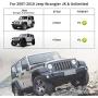 YITAMOTOR Steel Fender Flares Kit Compatible for 2007-2018 Jeep Wrangler Unlimited JK (2/4 Doors), Heavy-duty Off Road Style Front Rear Flat, 4 Pack, Black