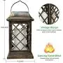 VZCOME Hanging Solar Lantern Lights Flickering Flame Metal Solar Lanterns Outdoor with Handle Solar Garden Decorative Lanterns Waterproof Umbrella Lights for Patio Pathway Deck Yard, 2 Pack VZCOME Hanging Solar Lantern Lights Flickering Flame Metal Solar Lanterns Outdoor with Handle Solar Garden Decorative Lanterns Waterproof Umbrella Lights for Patio Pathway Deck Yard, 2 Pack