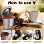 Reusable K Cups Fit for Keurig 2.0 and 1.0 Coffee Maker - Stainless Steel K Cup Reusable - Universal Refillable K Cup Filter BPA FREE (2 PACK)