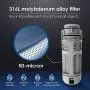 Waterdrop Backwash Spin Down Sediment Filter - Whole House Pre-Filtration System, 50-Micron, 1'' MNPT + 3/4'' FNPT, Traps Rust, Dust, Sand, BPA Free, Heavy Duty 316L Molybdenum Alloy Build